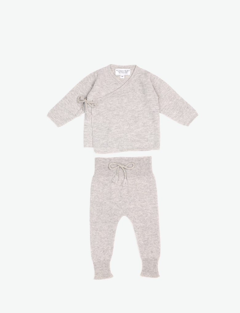 La Petit Lapin Cashmere Footless Leggings | Grey Dawn | Playroom Avenue