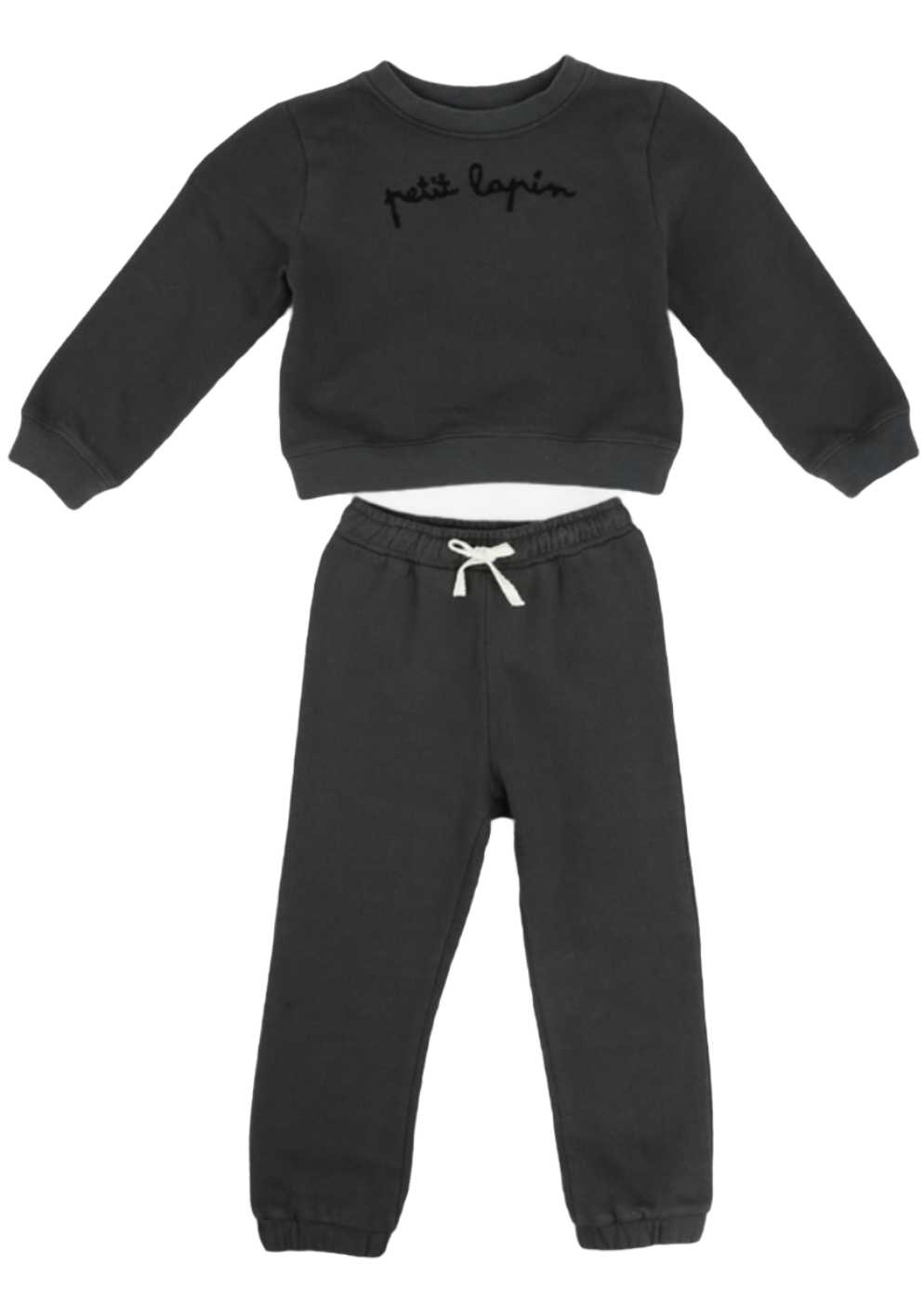 La Petit Lapin Finley | Cotton Fleece Sweatsuit Set | Petit Lapin | Midnight | Playroom Avenue