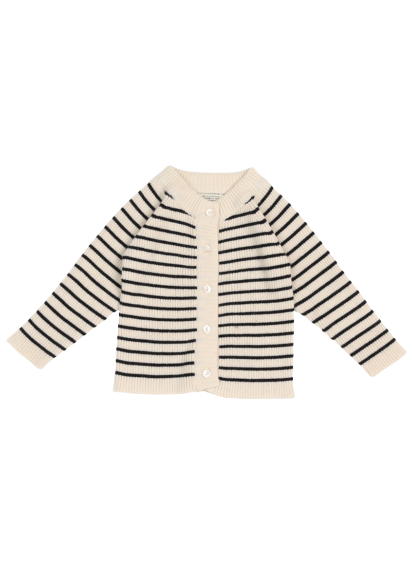 La Petit Lapin Cashmere Cardigan | Black/White | Playroom Avenue