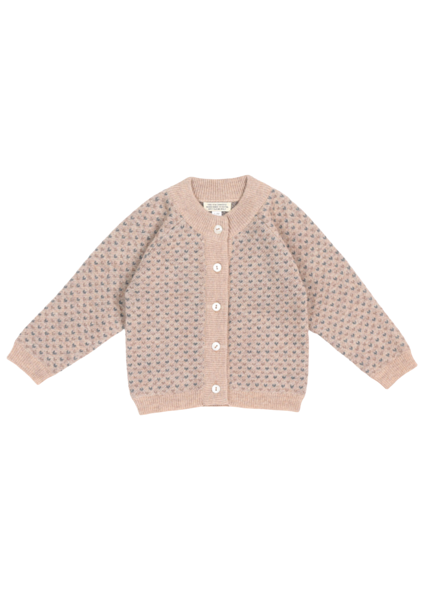 La Petit Lapin Cashmere Cardigan | Petit Coeur Natural | Playroom Avenue
