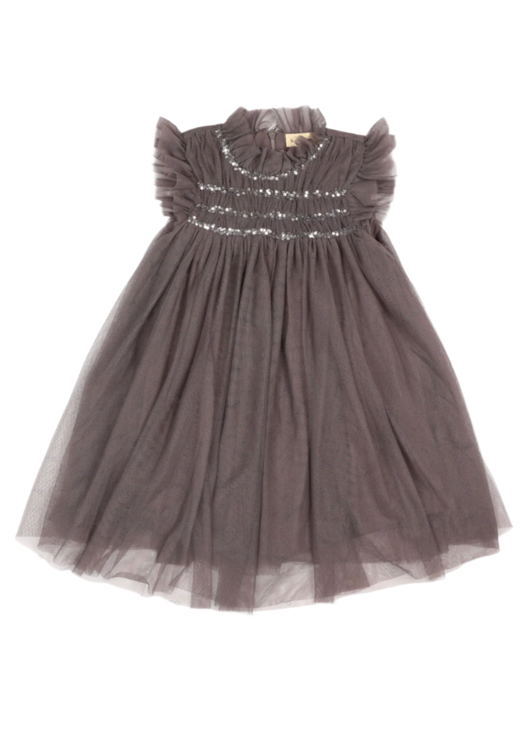 Le Petit Lapin | Cotton Tulle Dress | Sleet Gray | Playroom Avenue