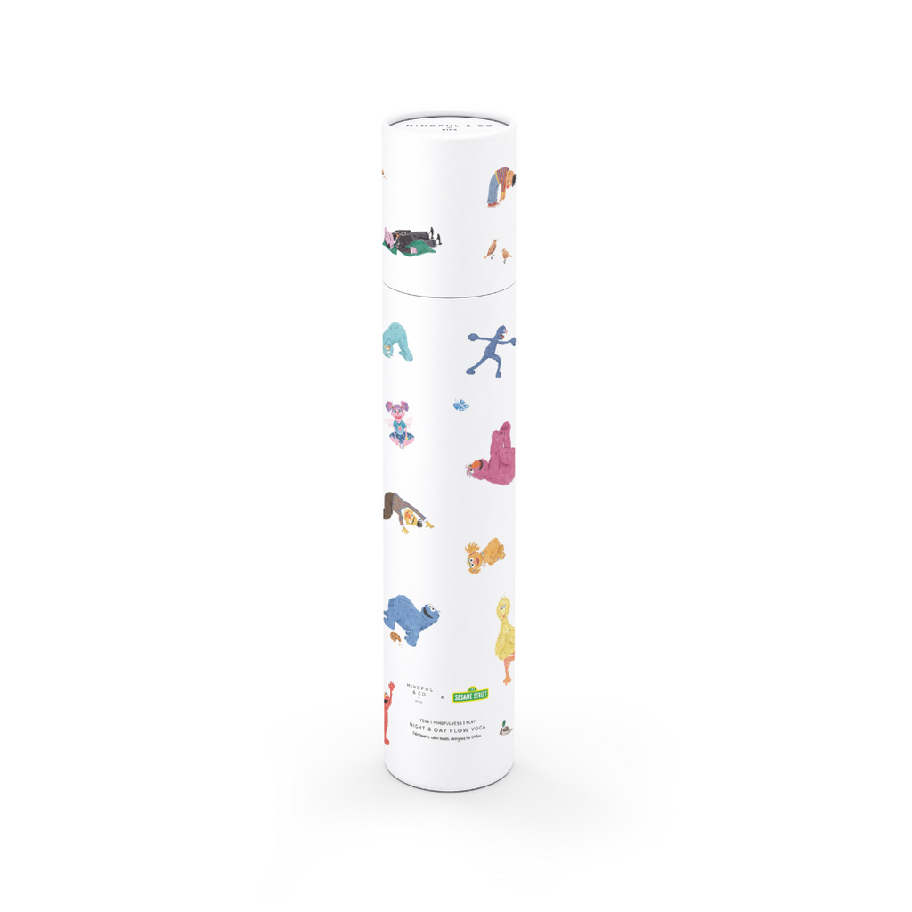 Mindful And Co Double-Sided Sesame Street Yoga Poses Print | Playroom Avenue