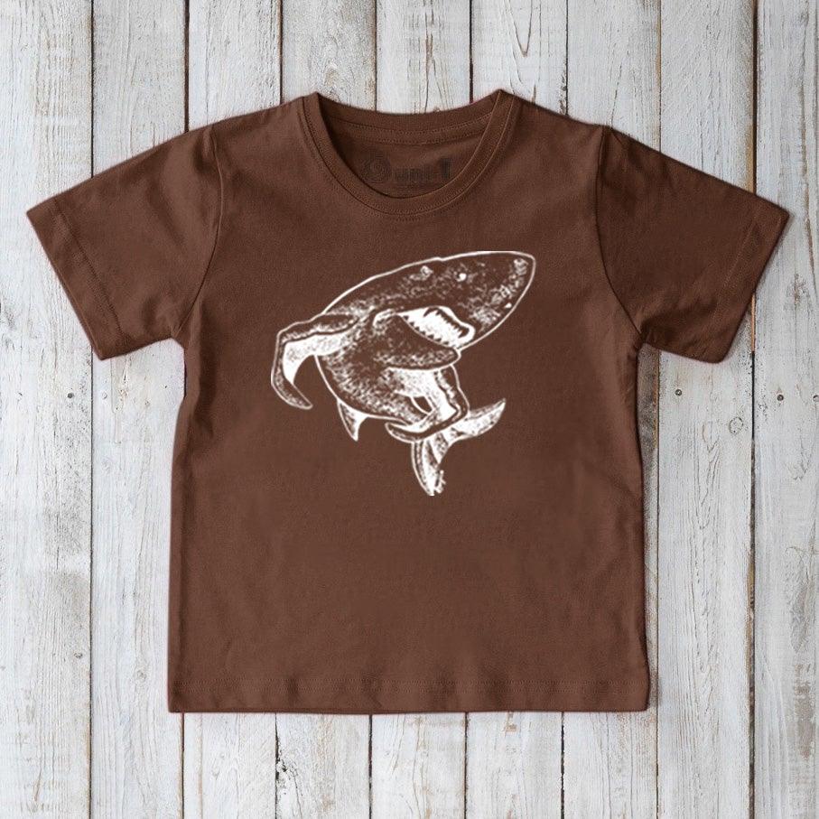 Uni-T Shark T-Shirt for Kids Chocolate | Playroom Avenue