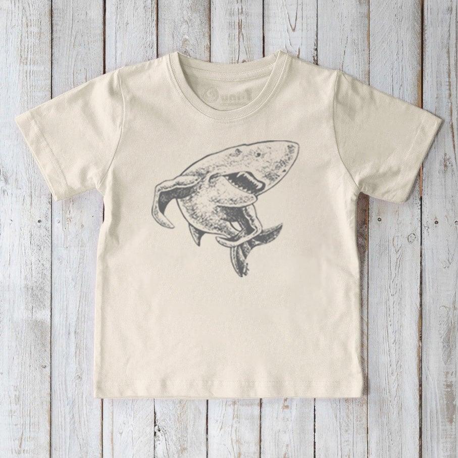 Uni-T Shark T-Shirt for Kids Ivory | Playroom Avenue