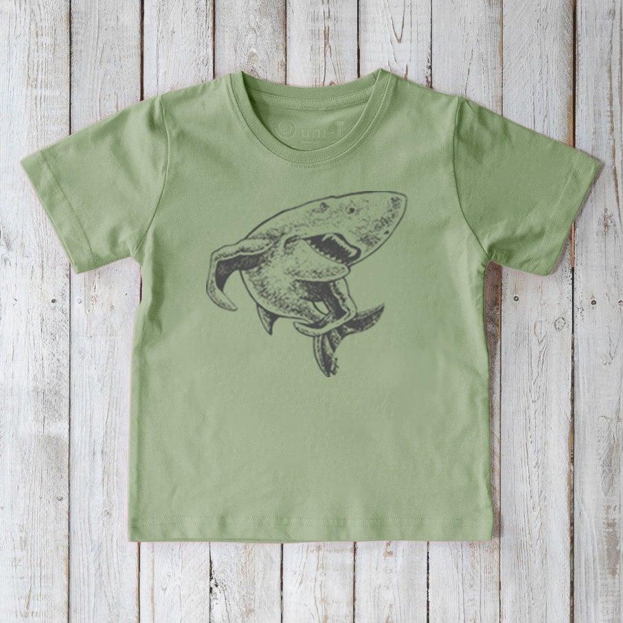 Uni-T Shark T-Shirt for Kids Sage | Playroom Avenue