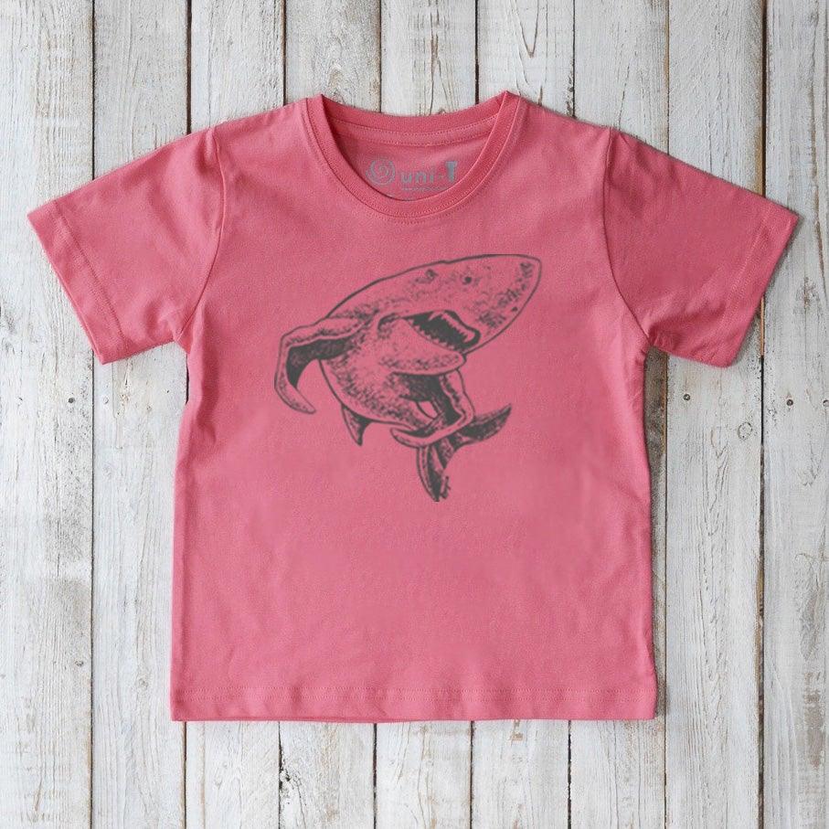 Uni-T Shark T-Shirt for Kids Sunset Pink | Playroom Avenue