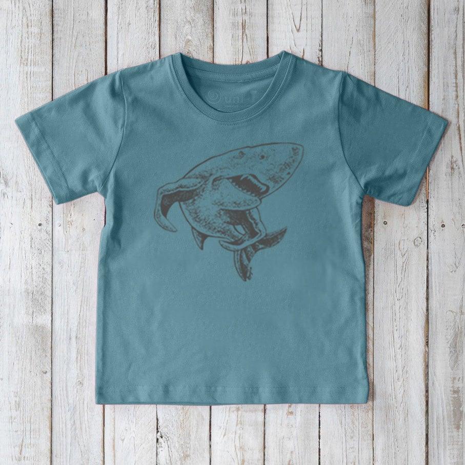 Uni-T Shark T-Shirt for Kids Marine Blue | Playroom Avenue