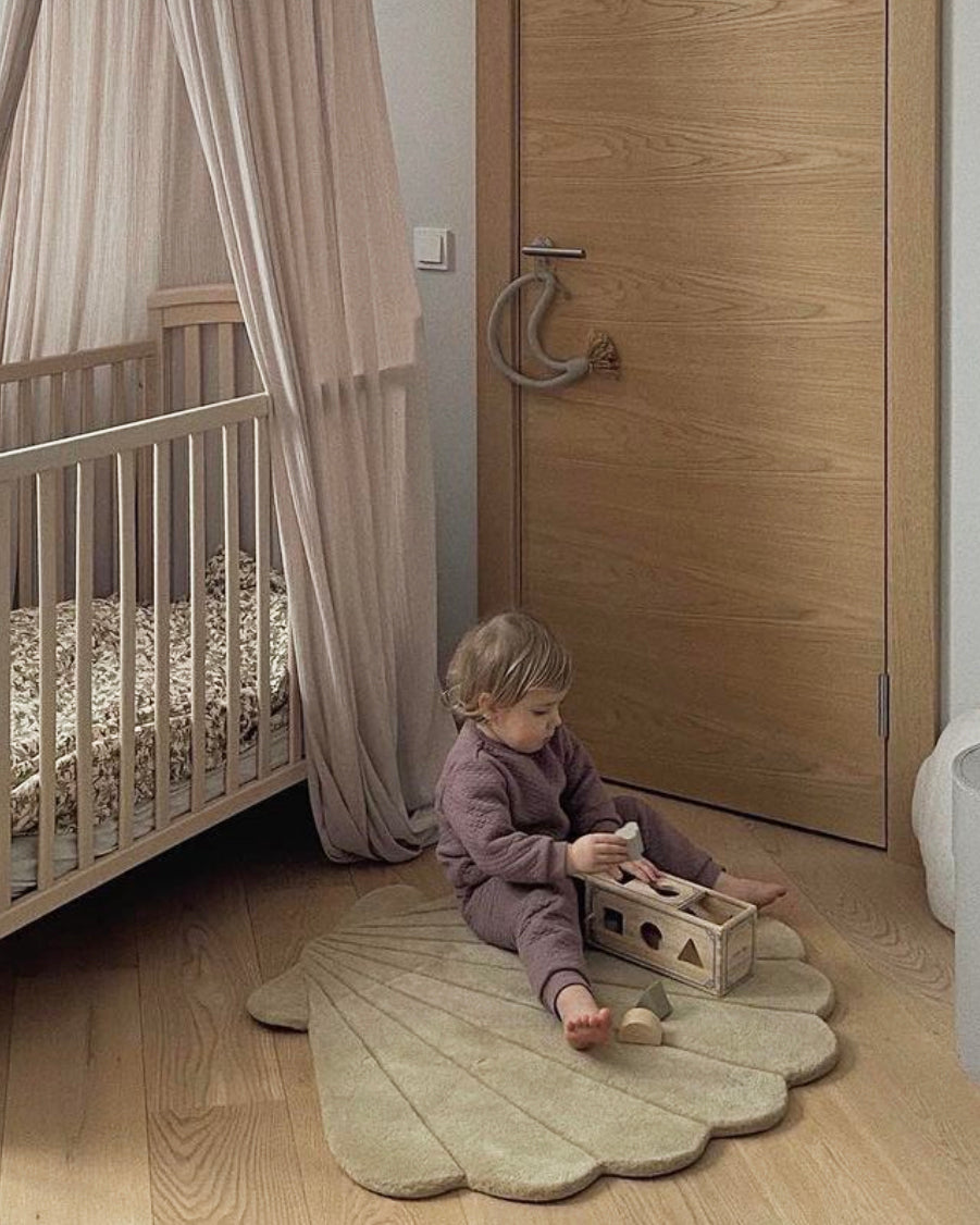 Maison Deux Rug SHELL Sand 3.3 x 2.6 ft | Playroom Avenue