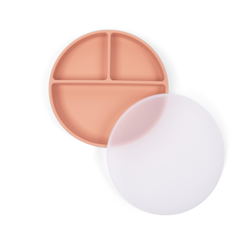 bug + bean kids Silicone Suction Plate with Lid | Playroom Avenue