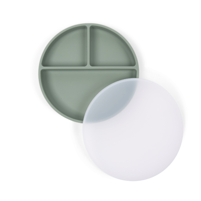 bug + bean kids Silicone Suction Plate with Lid | Playroom Avenue