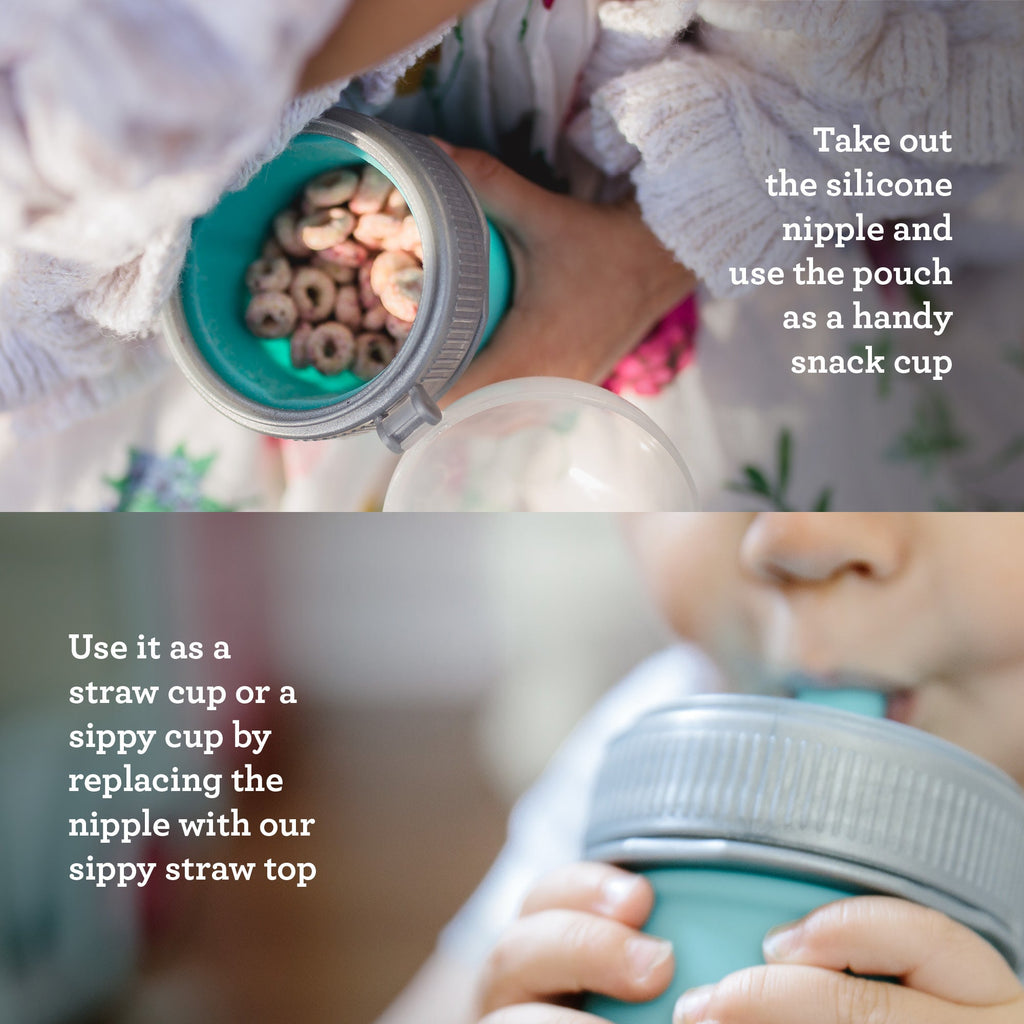 Mason Bottle Silicone Baby Bottle | Playroom Avenue