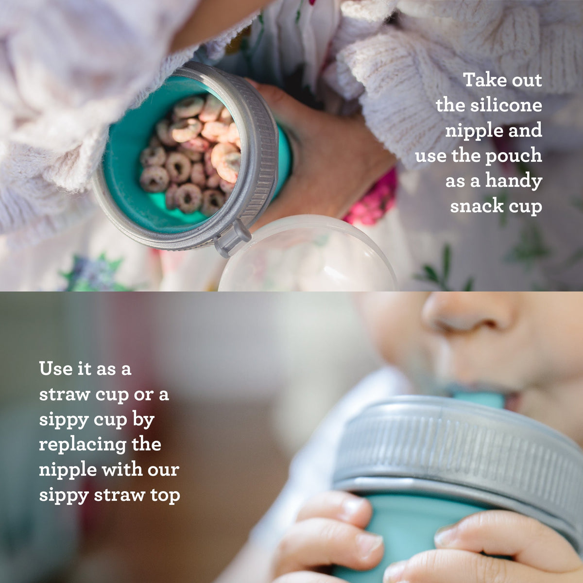 Mason Bottle Silicone Baby Bottle | Playroom Avenue