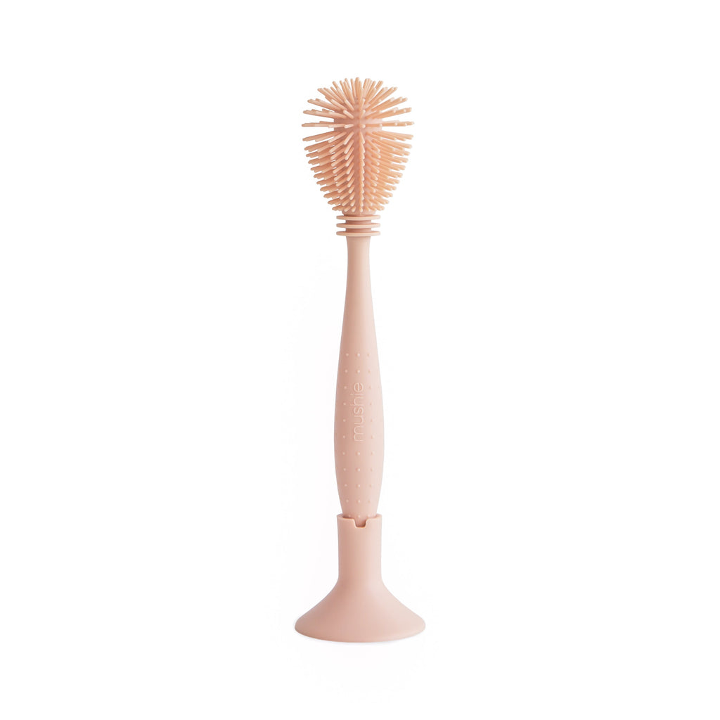 Mushie Silicone Baby Bottle Brush Blush | Playroom Avenue