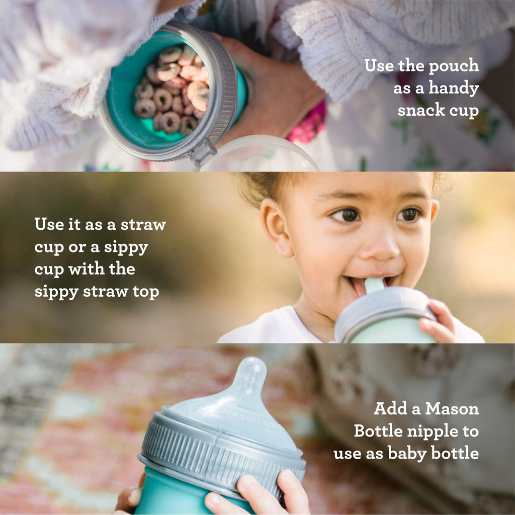Mason Bottle Silicone Squeeze Pouch | Playroom Avenue