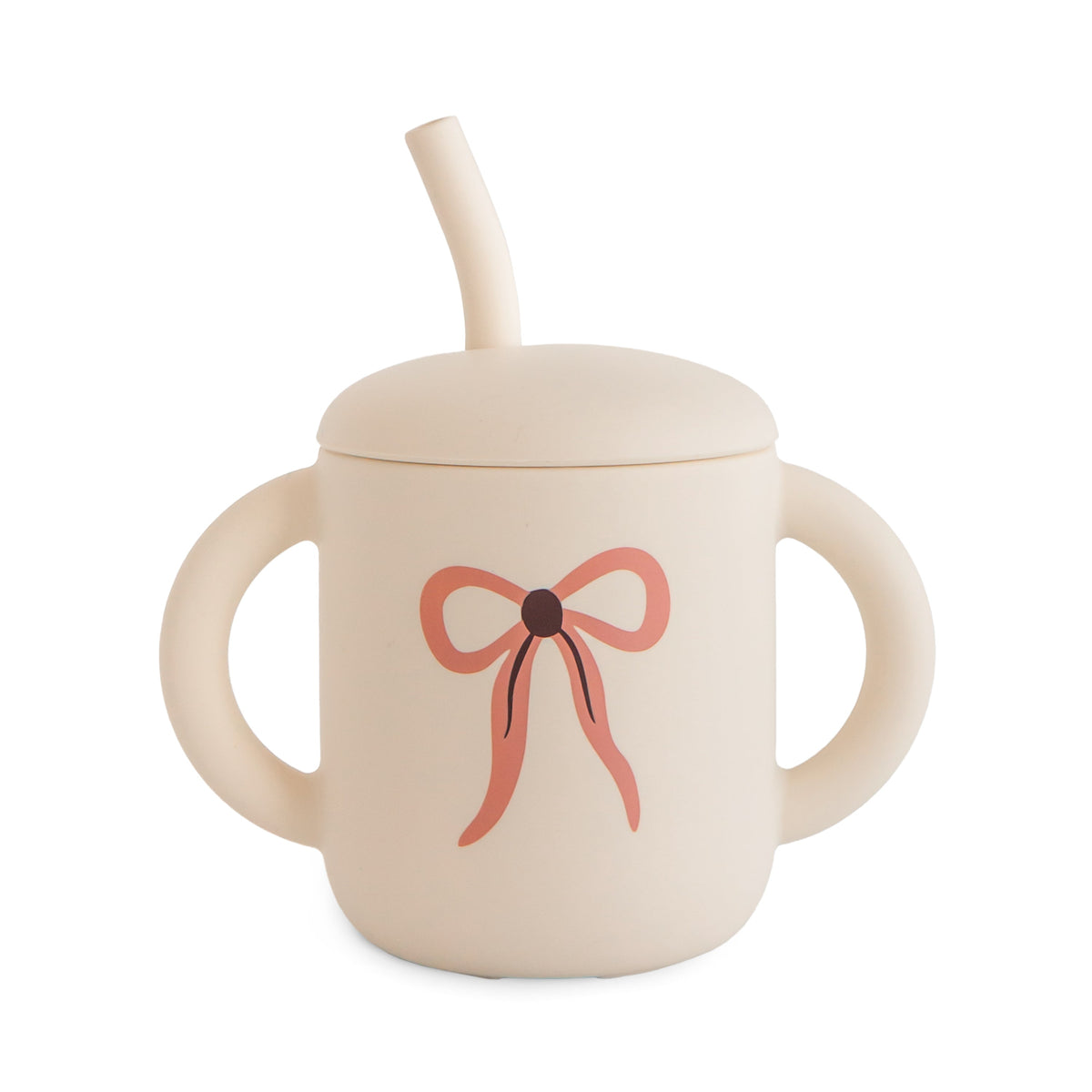 Mushie Silicone Training Cup + Straw Bows | Playroom Avenue