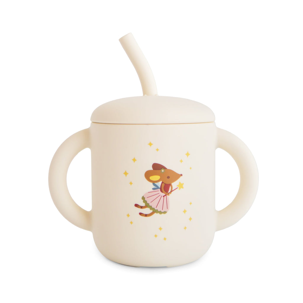 Mushie Silicone Training Cup + Straw Fairy Mice | Playroom Avenue