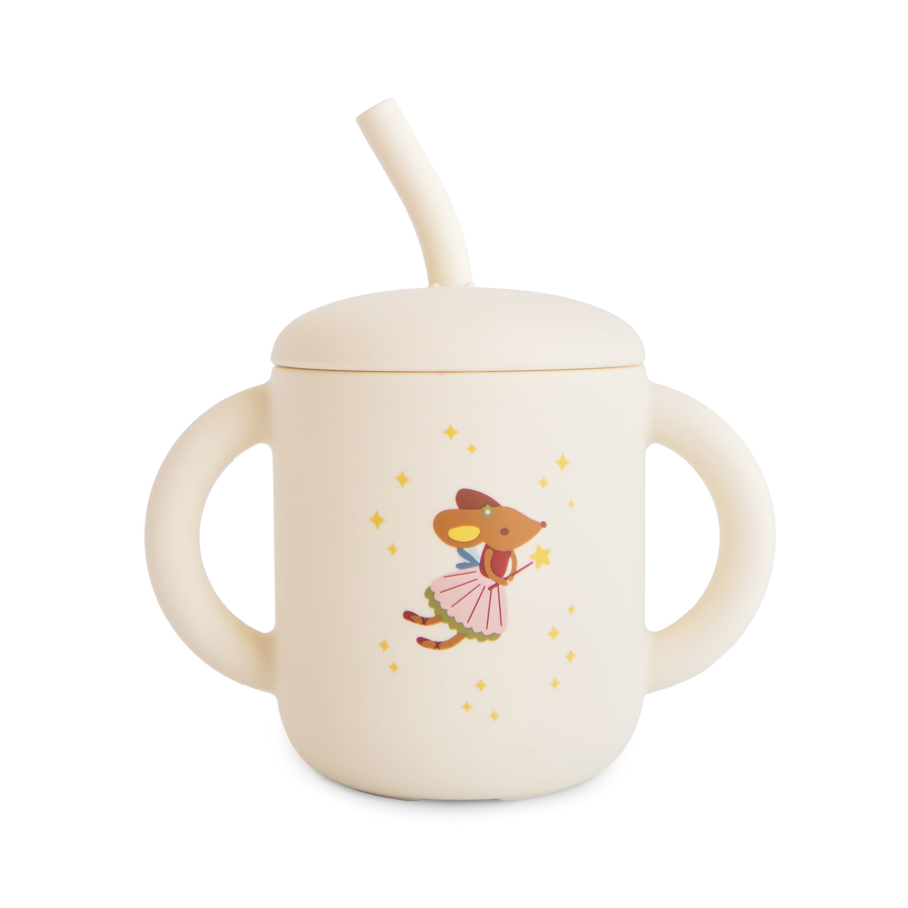 Mushie Silicone Training Cup + Straw Fairy Mice | Playroom Avenue