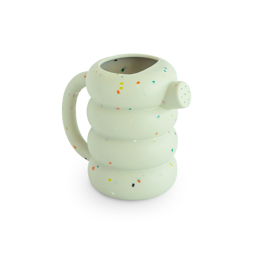 Mushie Silicone Watering Can Sage Confetti | Playroom Avenue