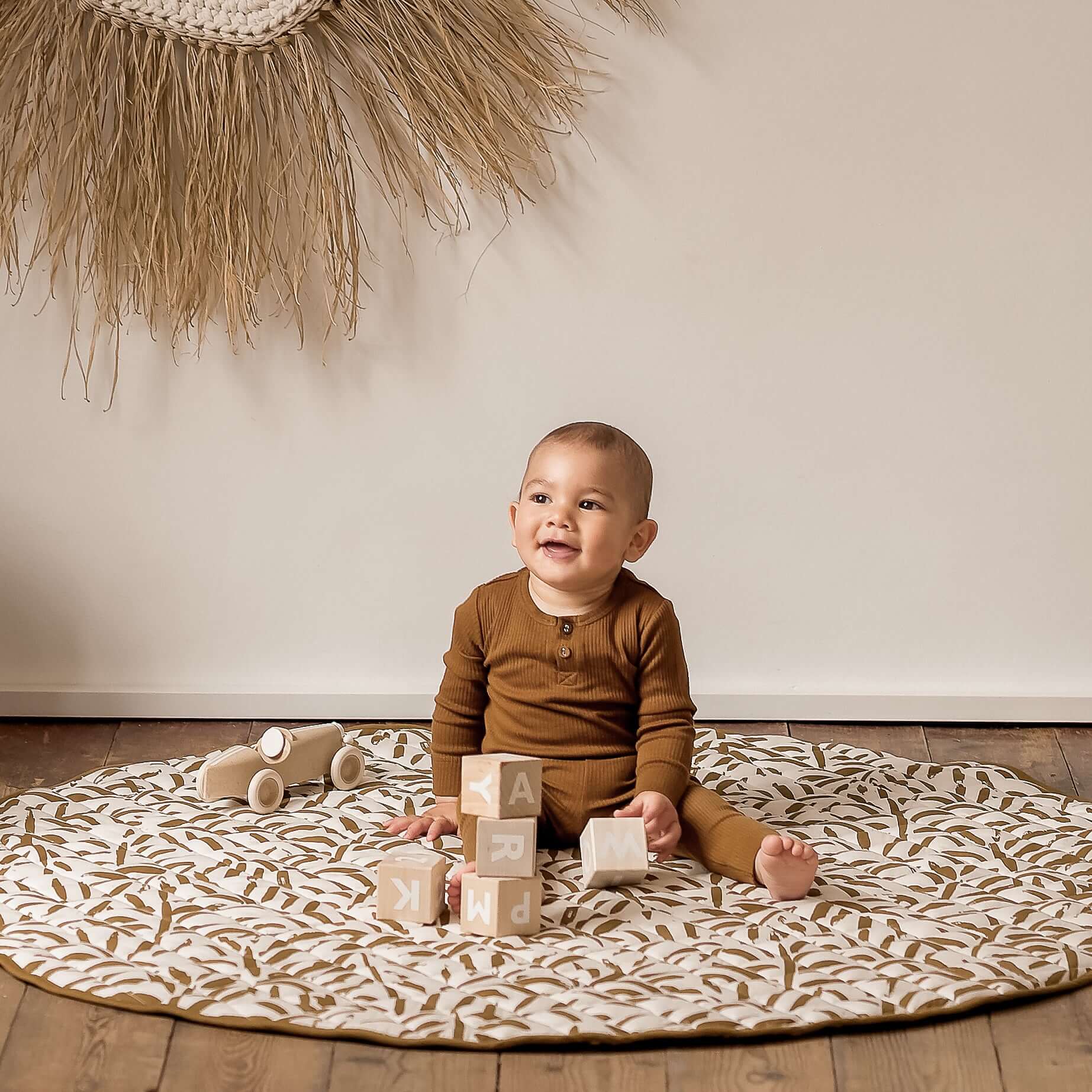 Toddlekind Snuggle Mat | Leaves - Sand Castle | Playroom Avenue