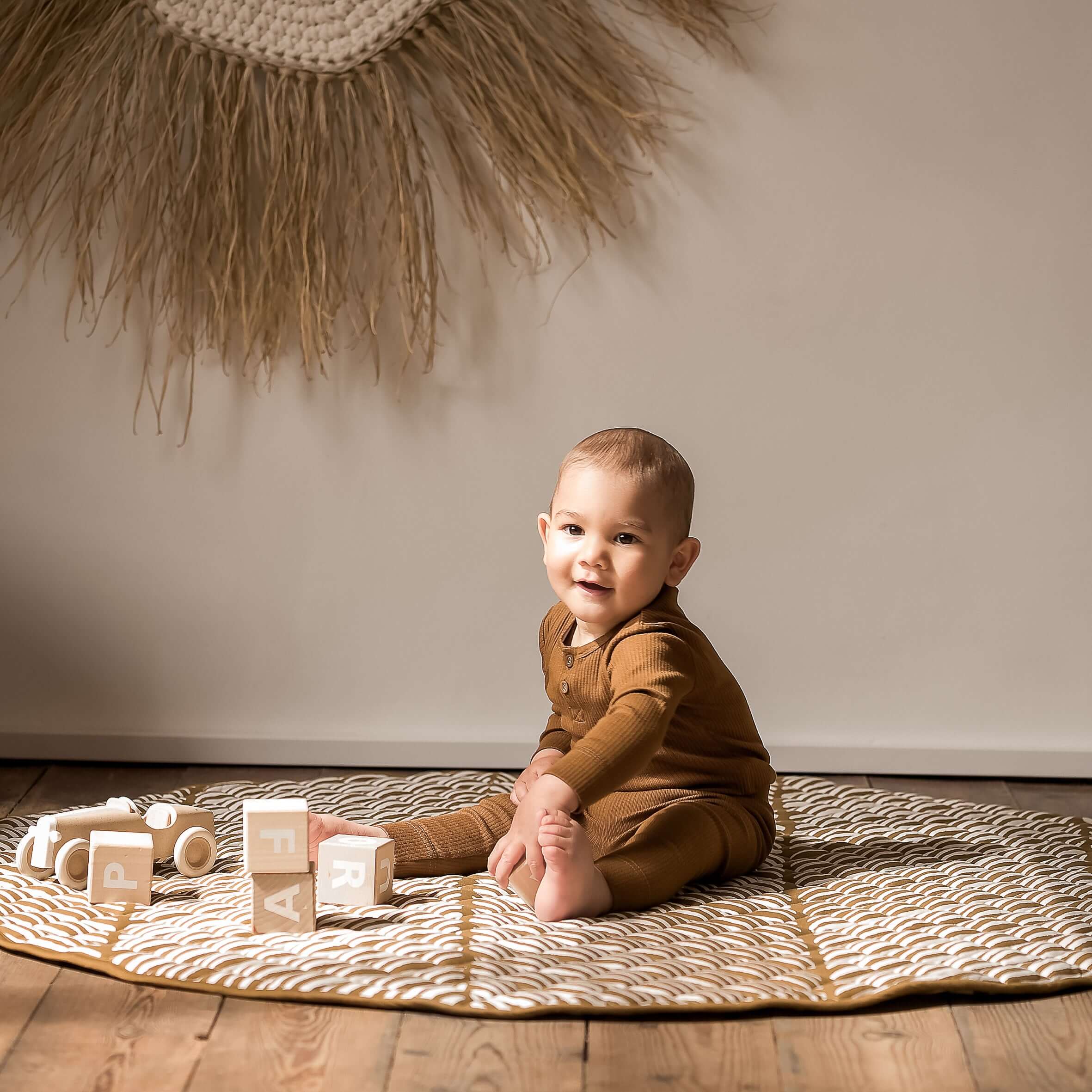 Toddlekind Snuggle Mat | Leaves - Sand Castle | Playroom Avenue