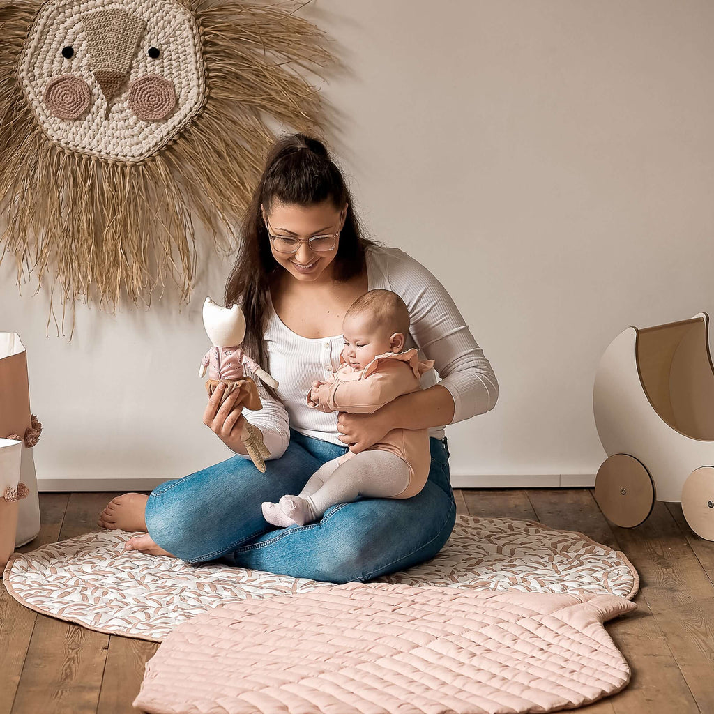 Toddlekind Snuggle Mat | Leaves - Sea Shell | Playroom Avenue