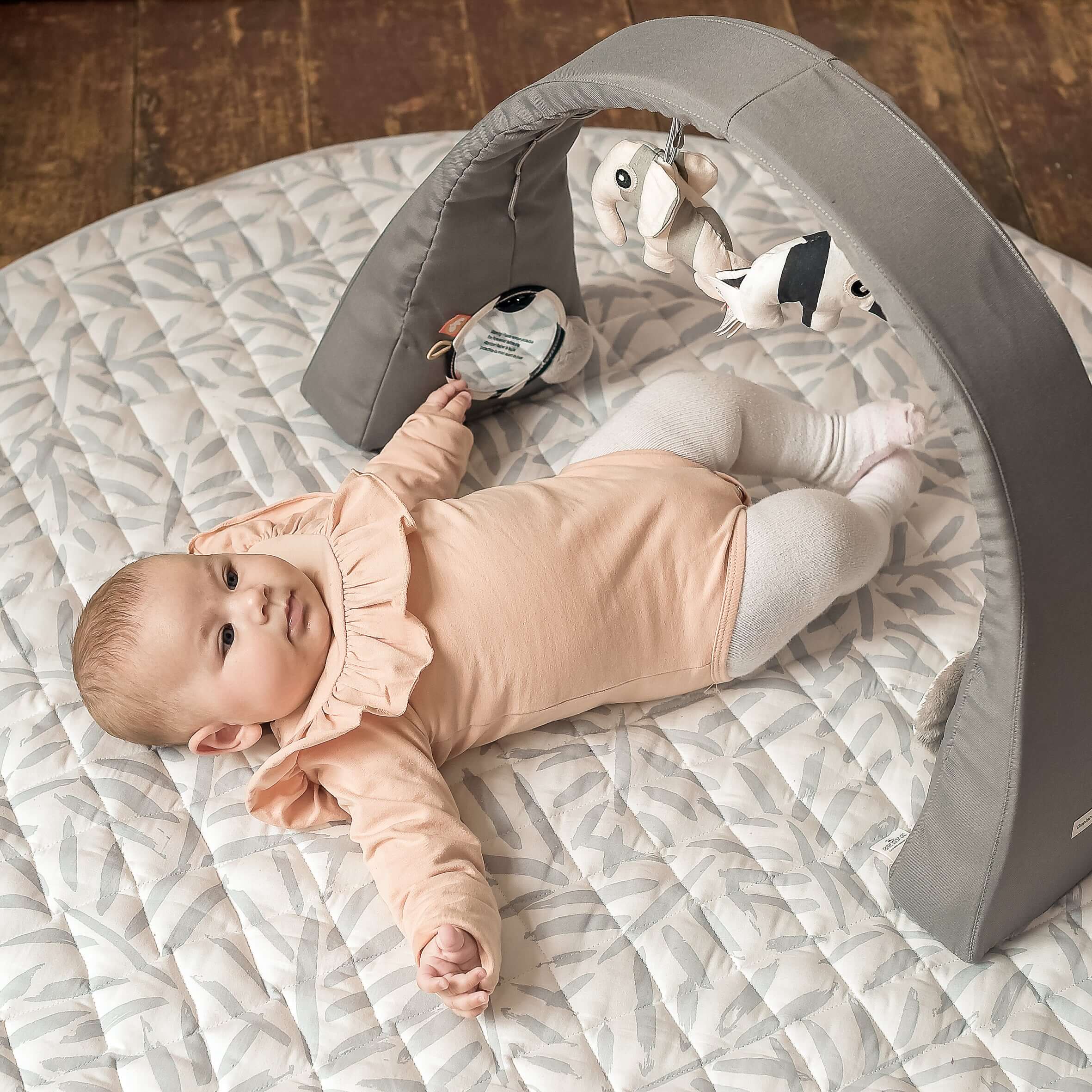 Toddlekind Snuggle Mat | Leaves - Stone | Playroom Avenue