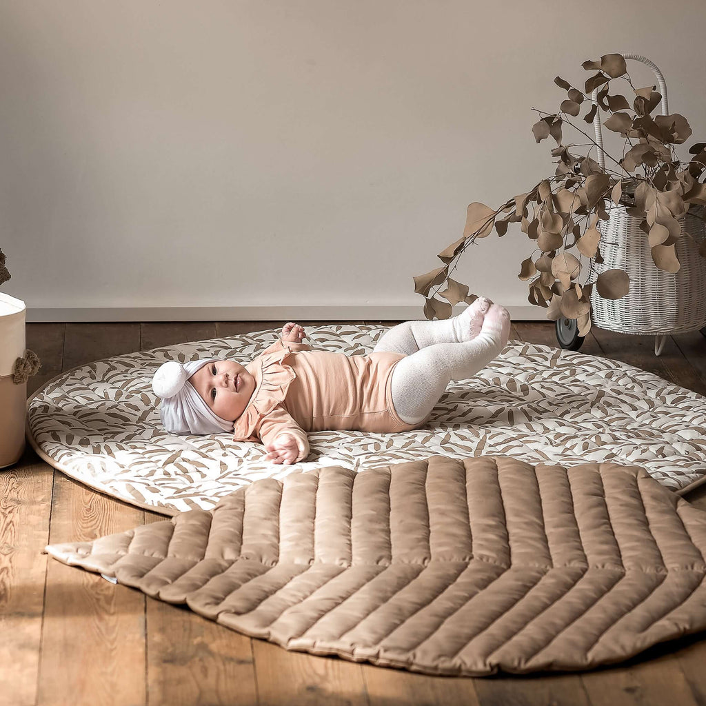 Toddlekind Snuggle Mat | Leaves - Tan | Playroom Avenue