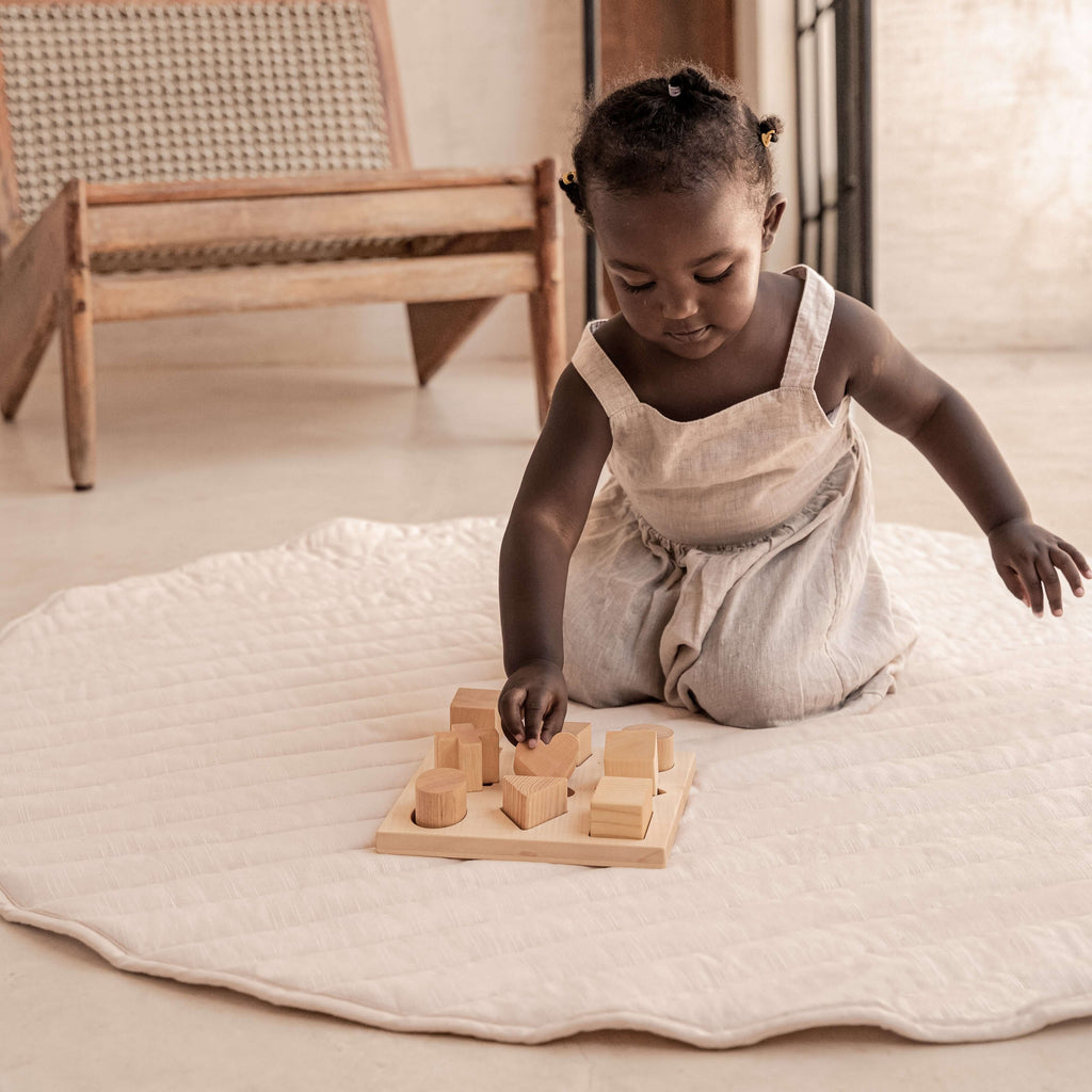 Toddlekind Snuggle Mat | Stripes - Blush | Playroom Avenue