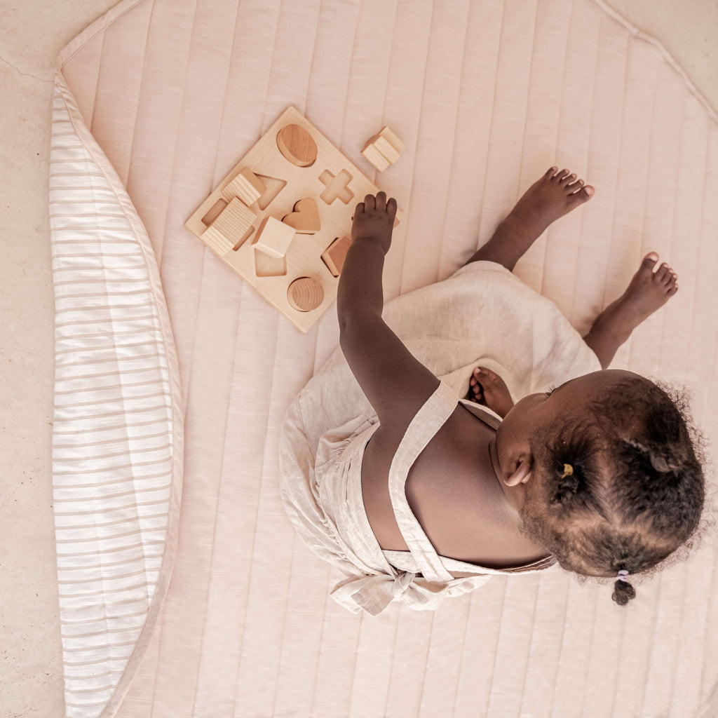 Toddlekind Snuggle Mat | Stripes - Blush | Playroom Avenue