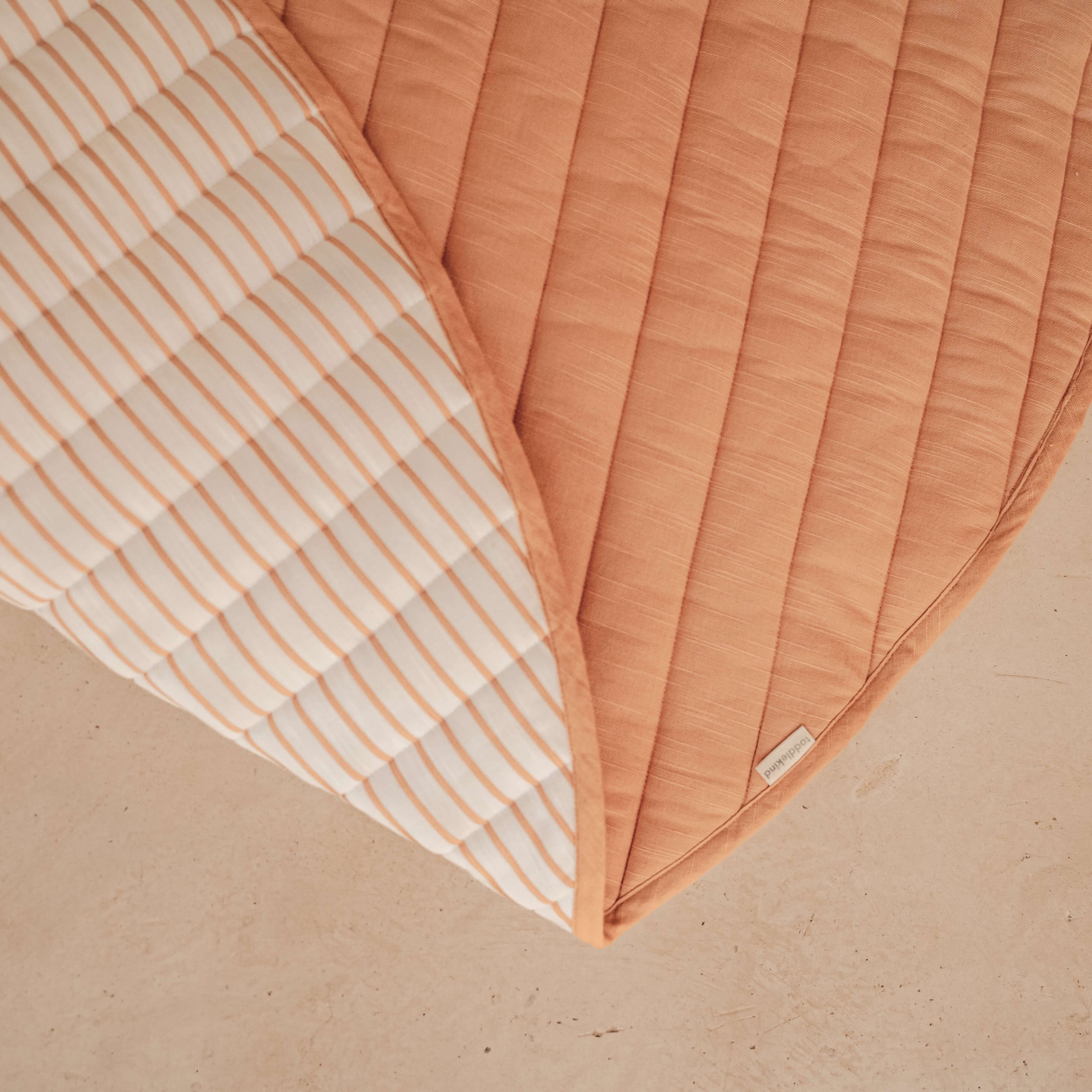 Toddlekind Snuggle Mat | Stripes - Camel | Playroom Avenue