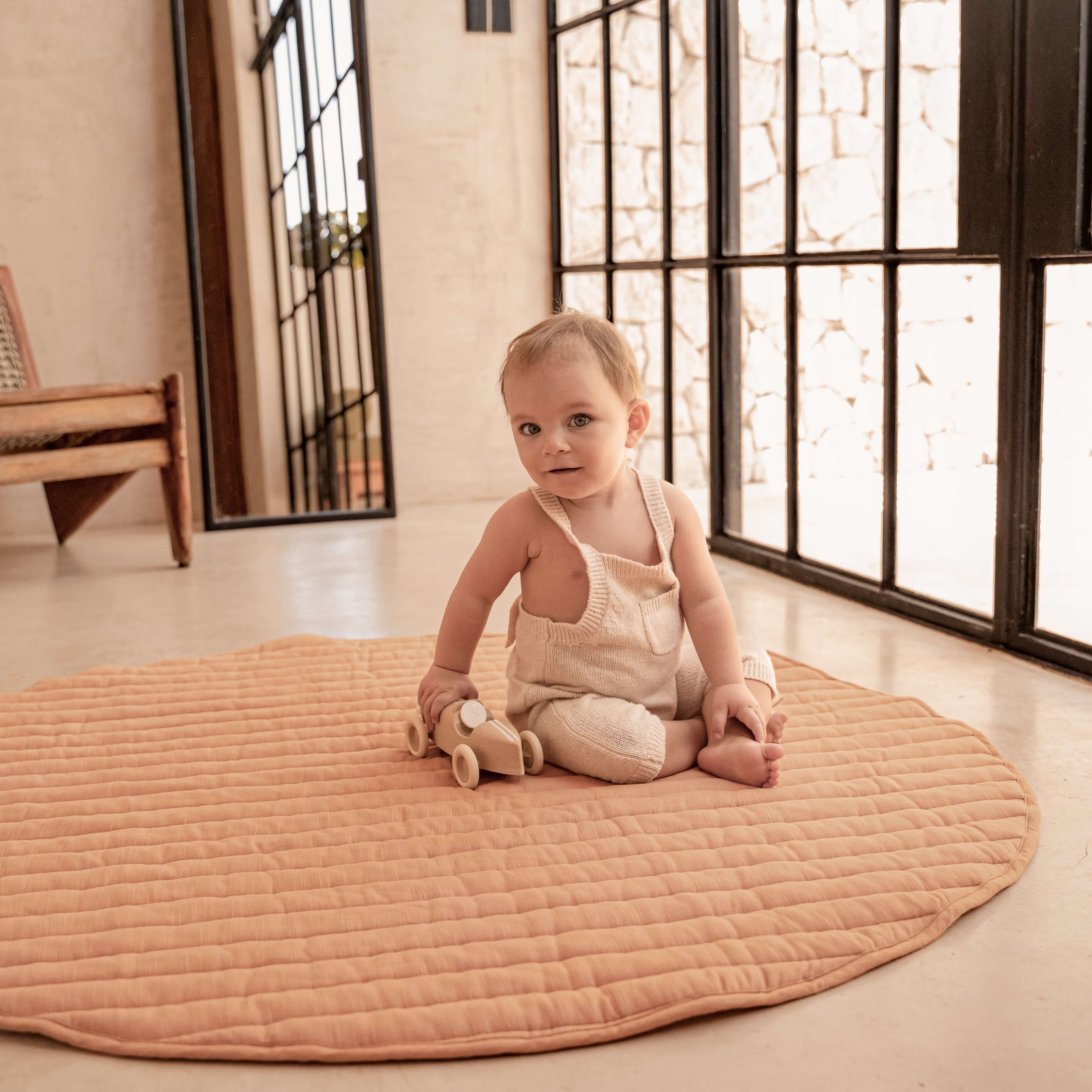 Toddlekind Snuggle Mat | Stripes - Camel | Playroom Avenue