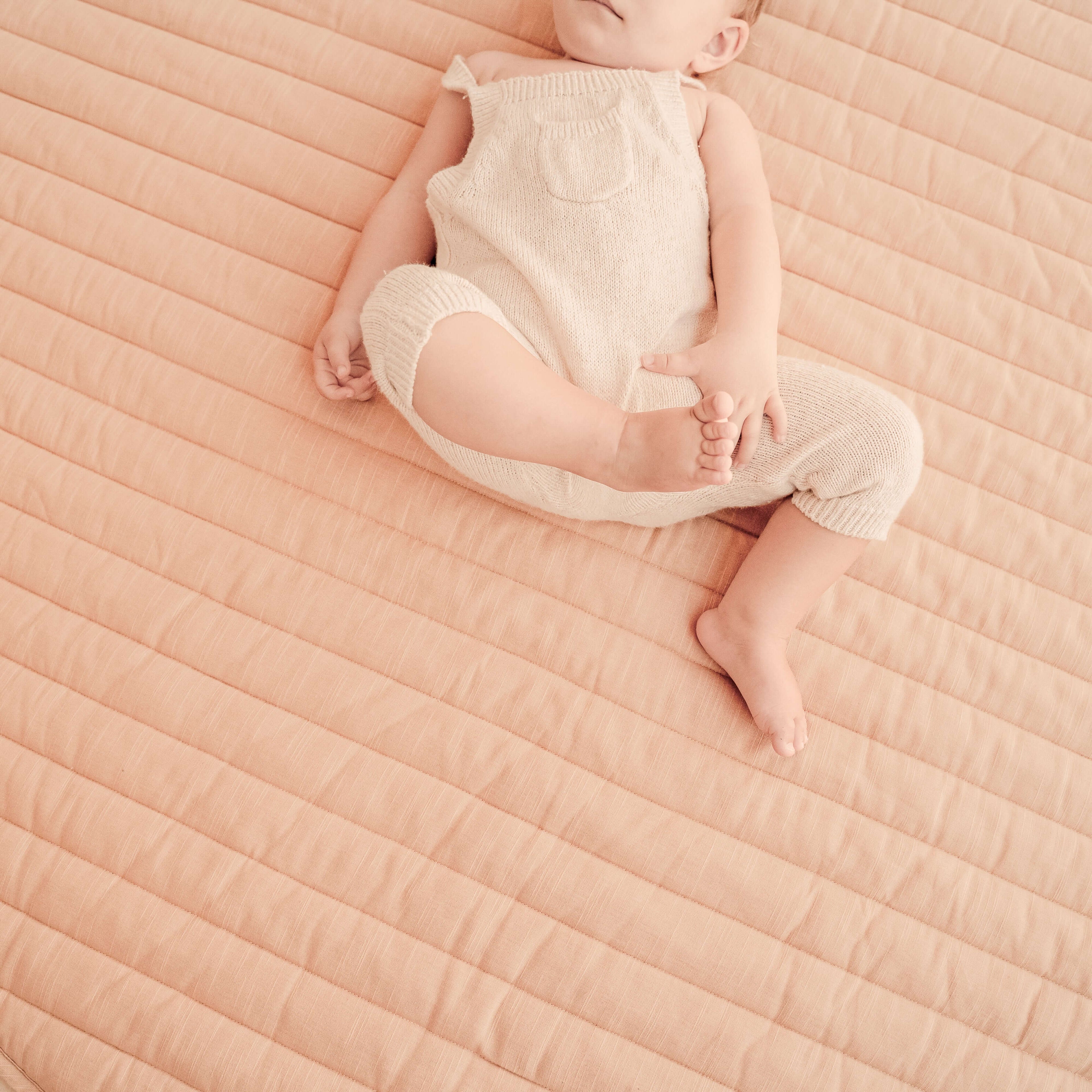 Toddlekind Snuggle Mat | Stripes - Sandstone | Playroom Avenue