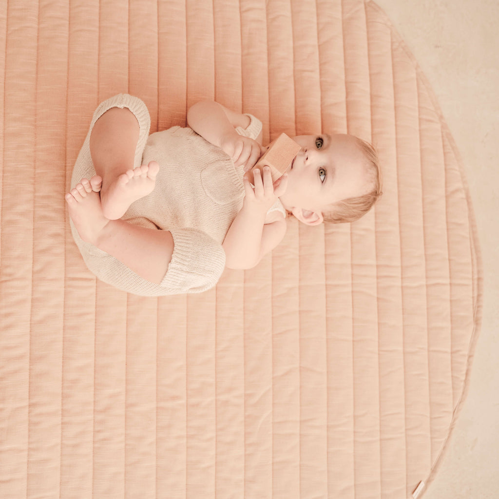 Toddlekind Snuggle Mat | Stripes - Sandstone | Playroom Avenue