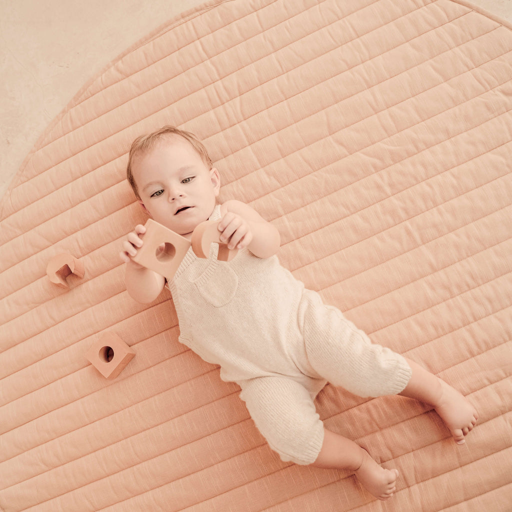 Toddlekind Snuggle Mat | Stripes - Sandstone | Playroom Avenue