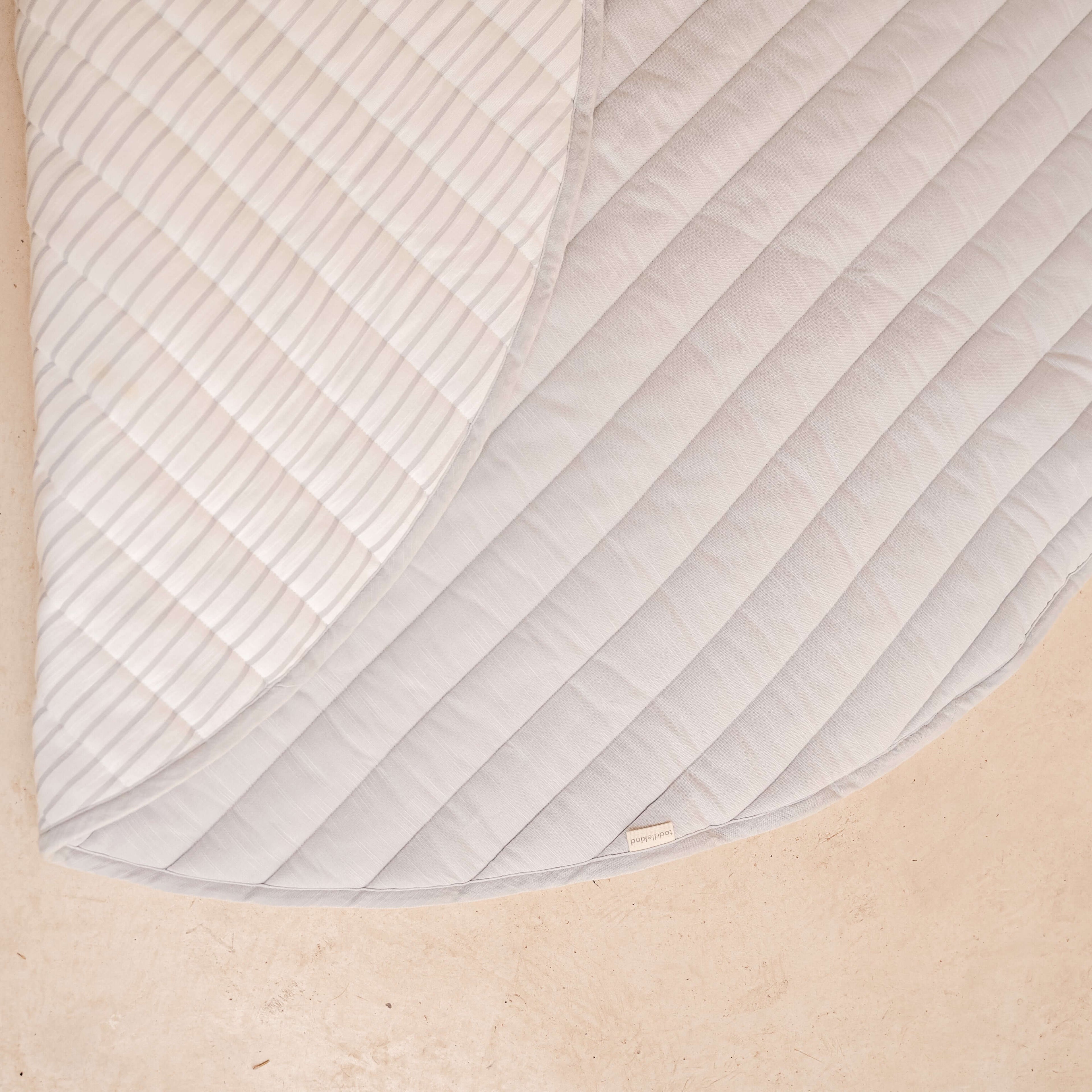 Toddlekind Snuggle Mat | Stripes - Stone | Playroom Avenue