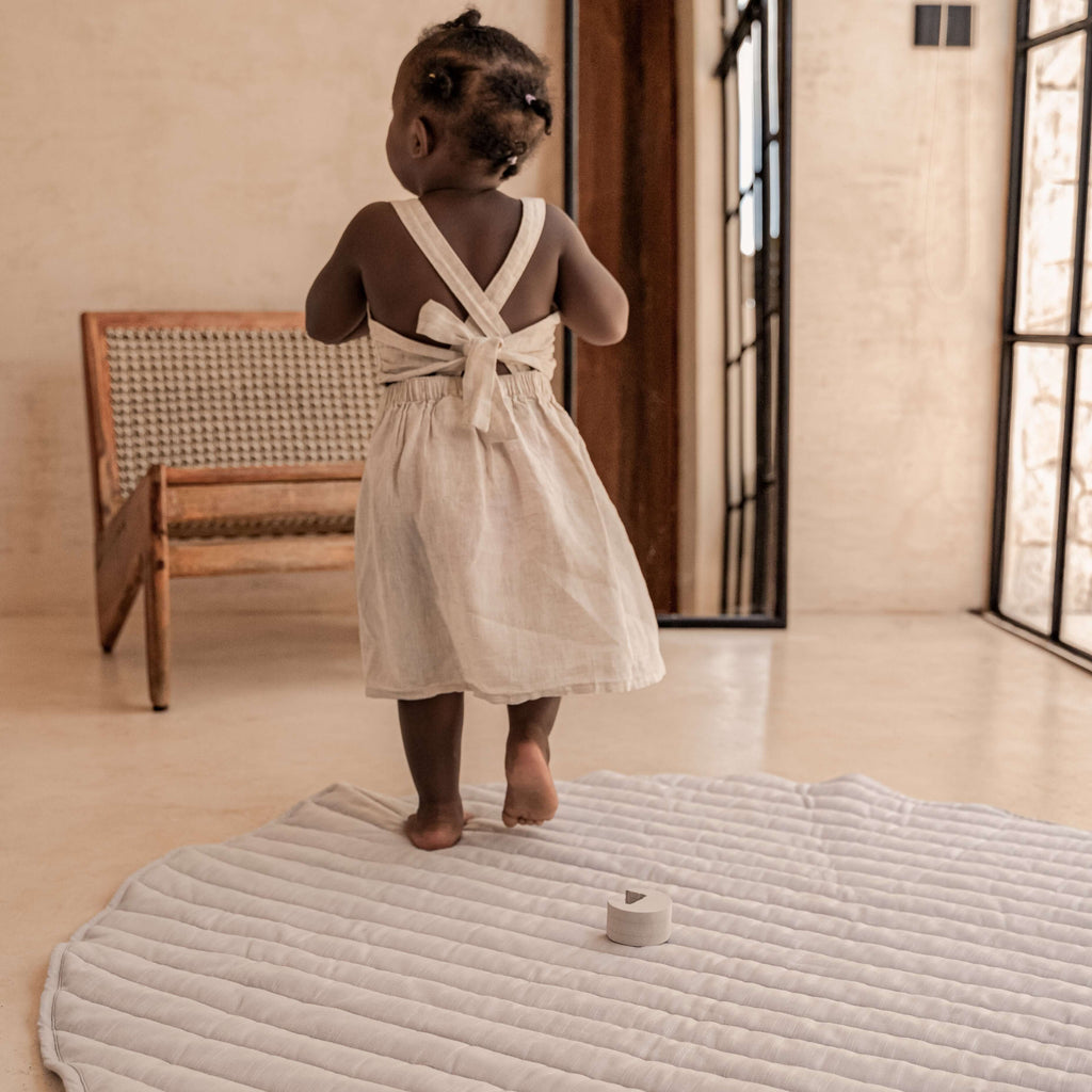 Toddlekind Snuggle Mat | Stripes - Stone | Playroom Avenue