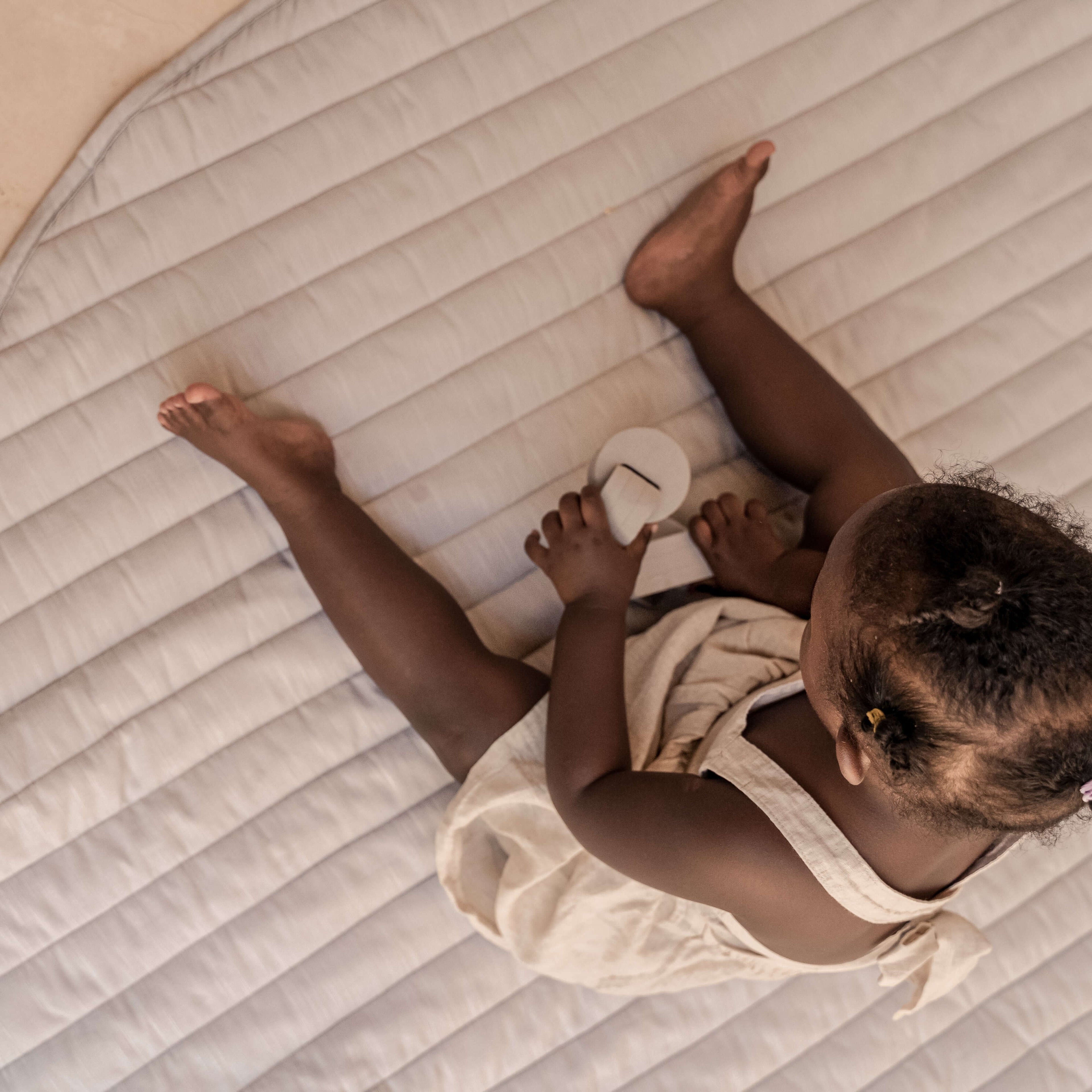 Toddlekind Snuggle Mat | Stripes - Stone | Playroom Avenue