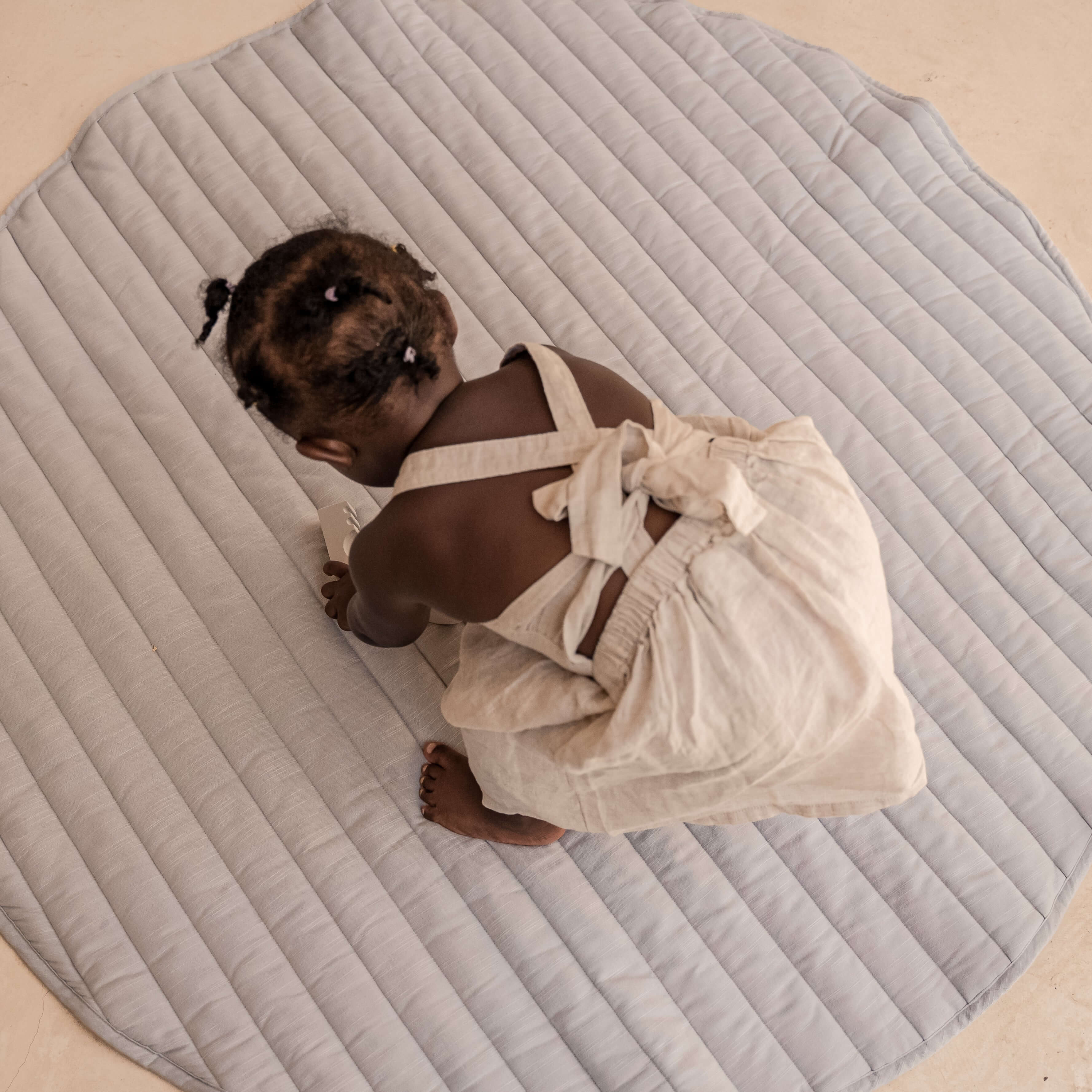 Toddlekind Snuggle Mat | Stripes - Stone | Playroom Avenue