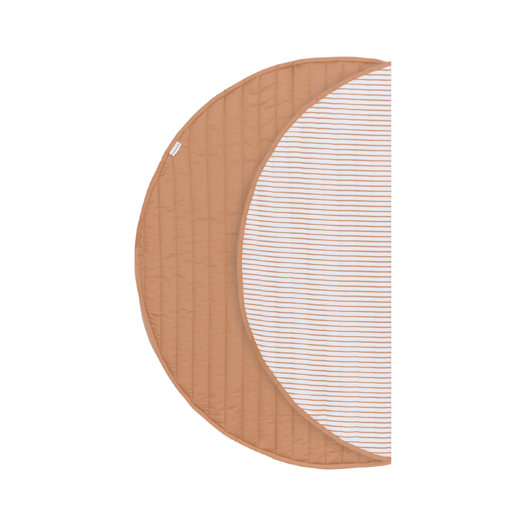Toddlekind Snuggle Mat | Stripes - Camel | Playroom Avenue