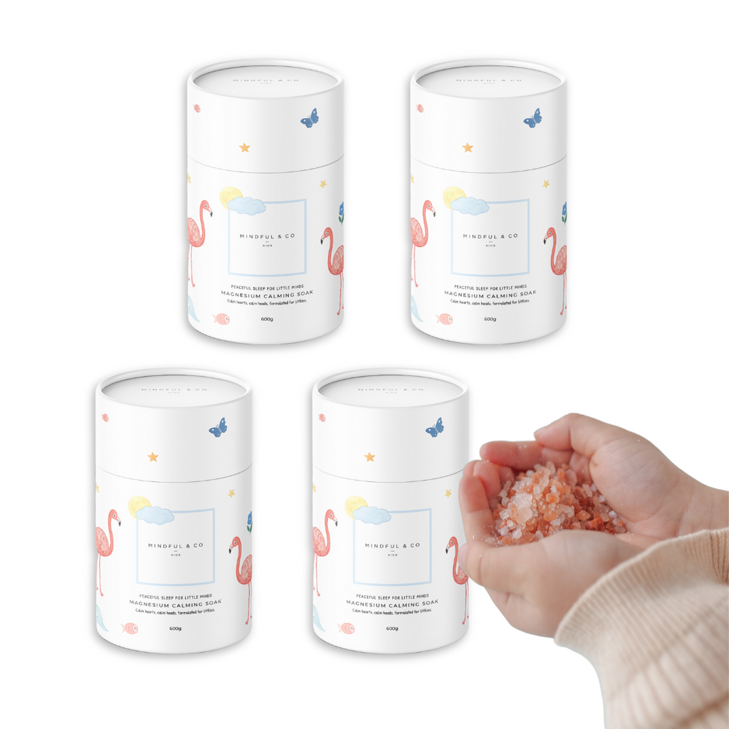 Mindful And Co Magnesium Calming Soak 4x Pack (Bundle & Save!) | Playroom Avenue
