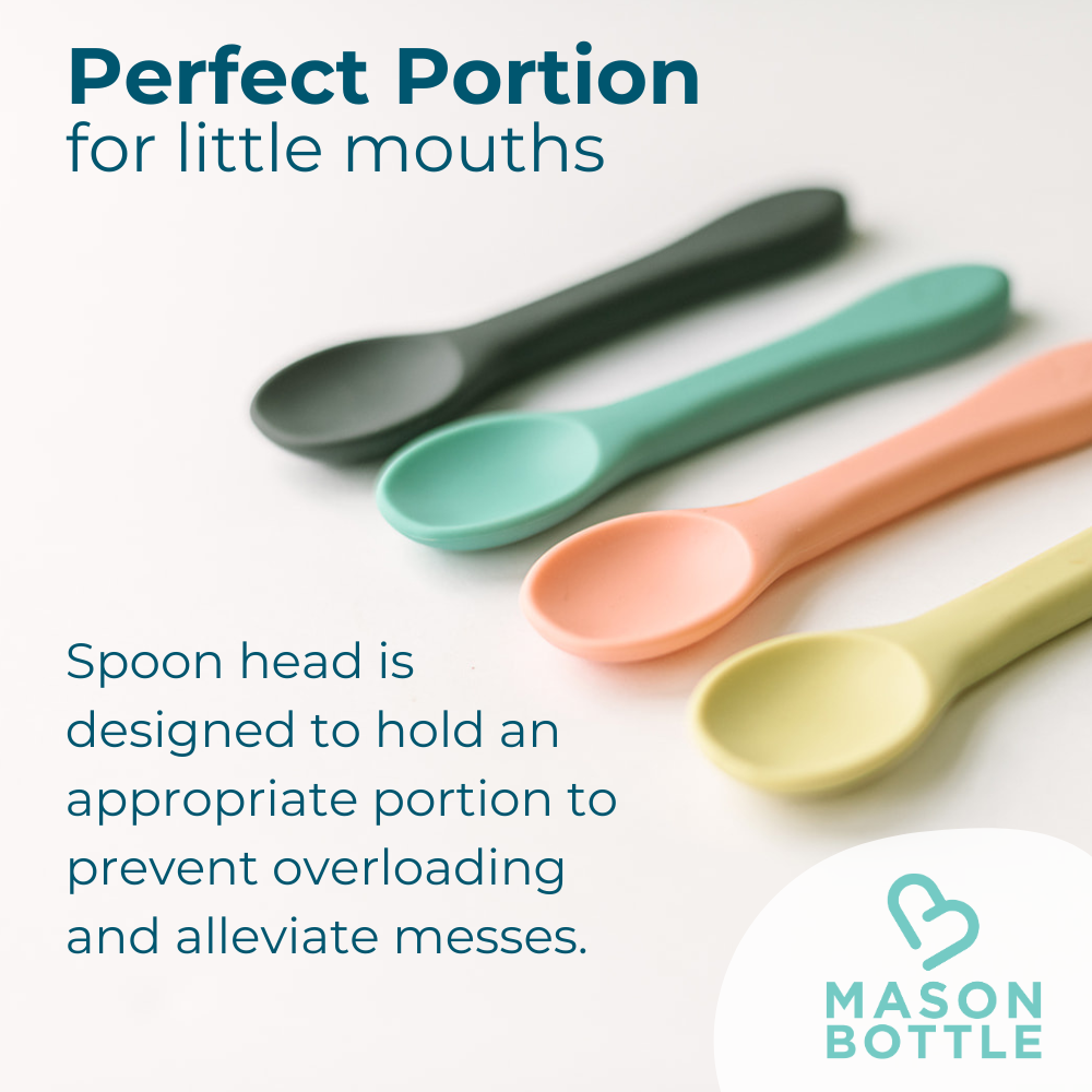 Mason Bottle Silicone Spoon Set | Playroom Avenue
