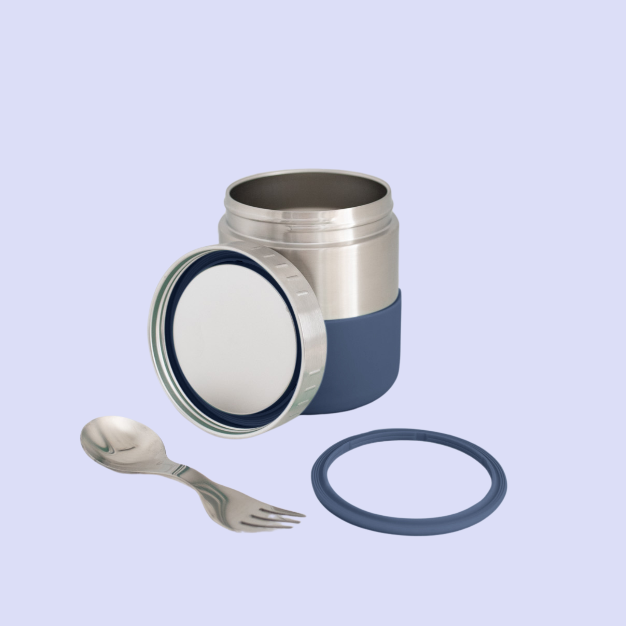 The Good Kiind Replacements: Insulated Food Jar (silicone) NAVY | Playroom Avenue