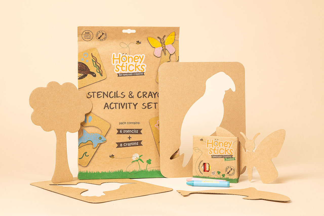 Stencils and Crayons Activity Set | Playroom Avenue