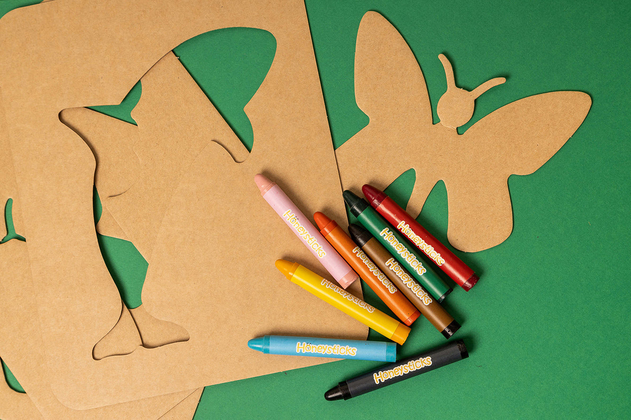Stencils and Crayons Activity Set | Playroom Avenue