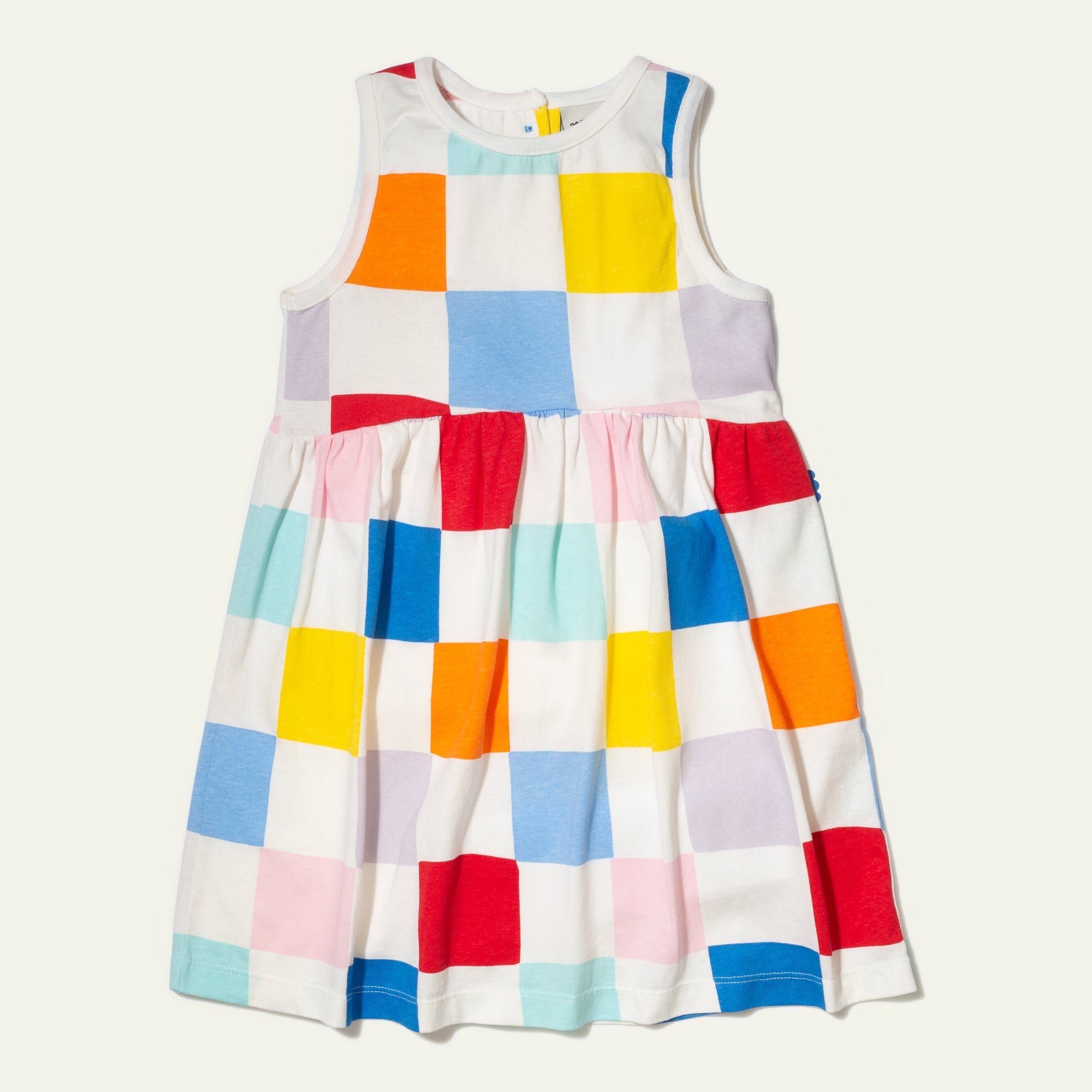 Mon Coeur Recycled Cotton Checkered Kid Tank Dress | Playroom Avenue