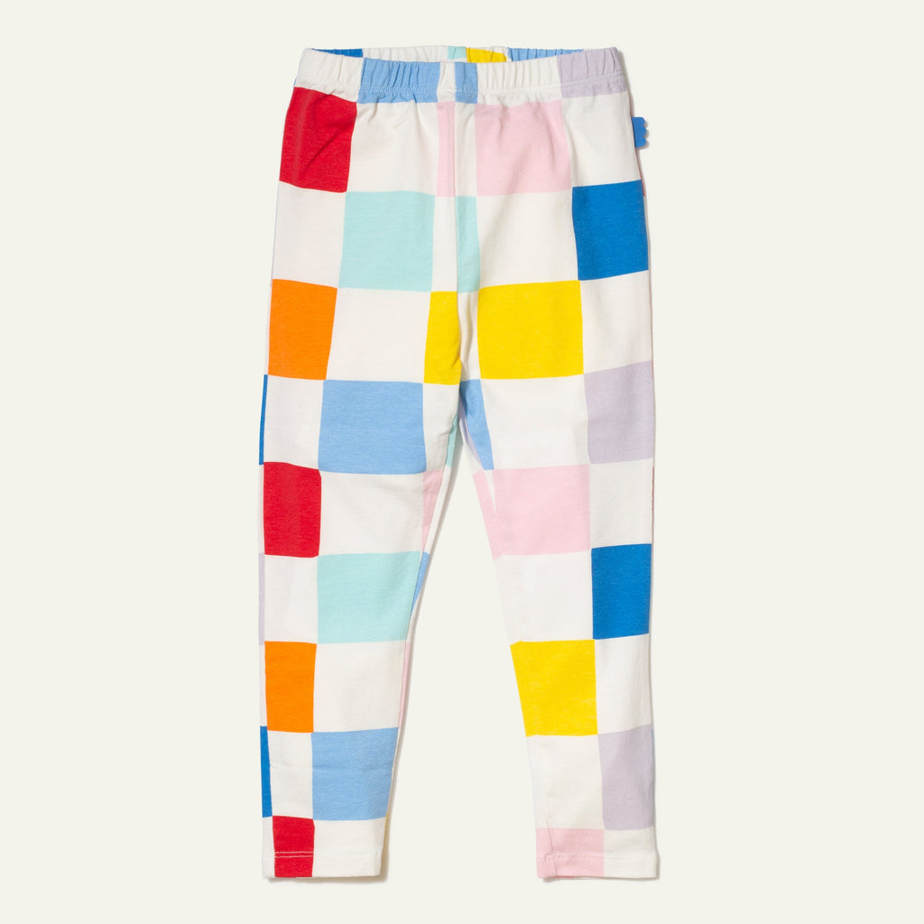 Mon Coeur Recycled Cotton Checkered Baby Leggings | Playroom Avenue