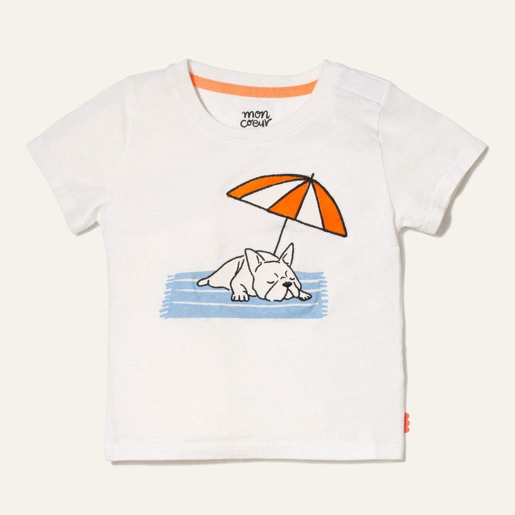 Mon Coeur Recycled Cotton Frenchie Baby T-Shirt | Playroom Avenue