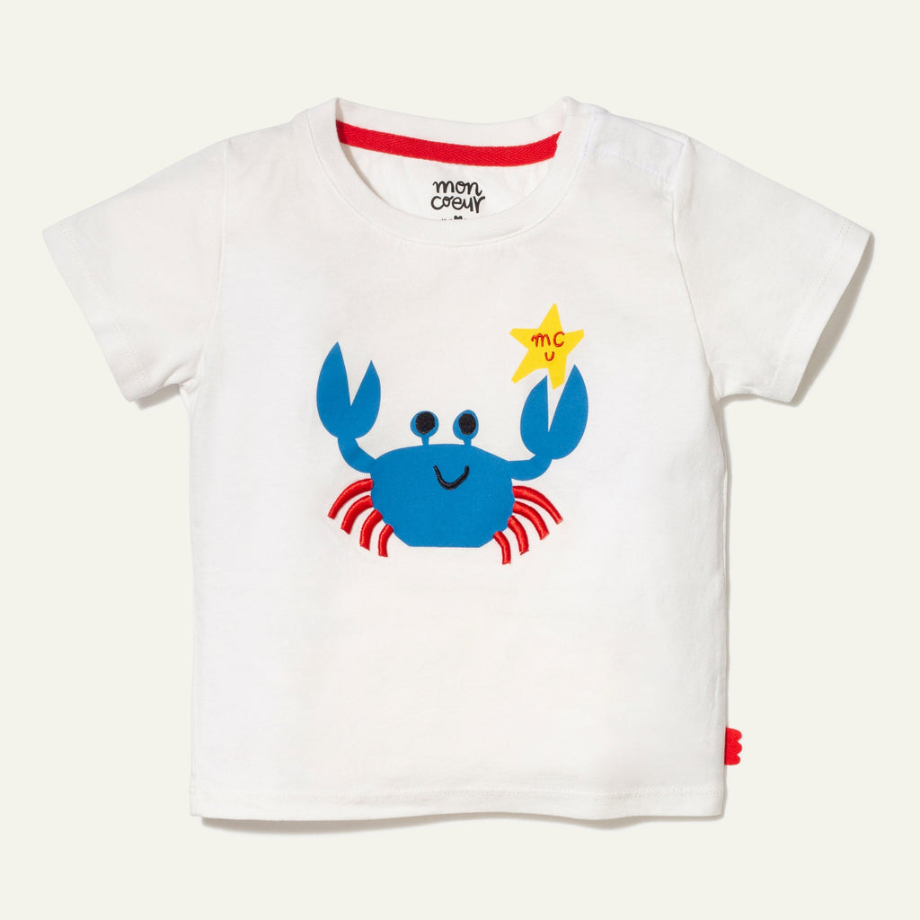 Mon Coeur Recycled Cotton Crab Baby T-Shirt | Playroom Avenue