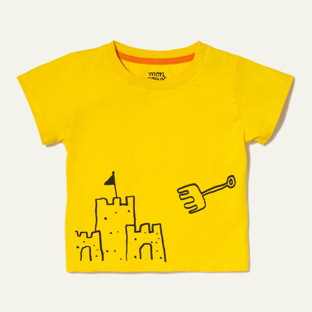 Mon Coeur Recycled Cotton Sandcastle Baby T-Shirt