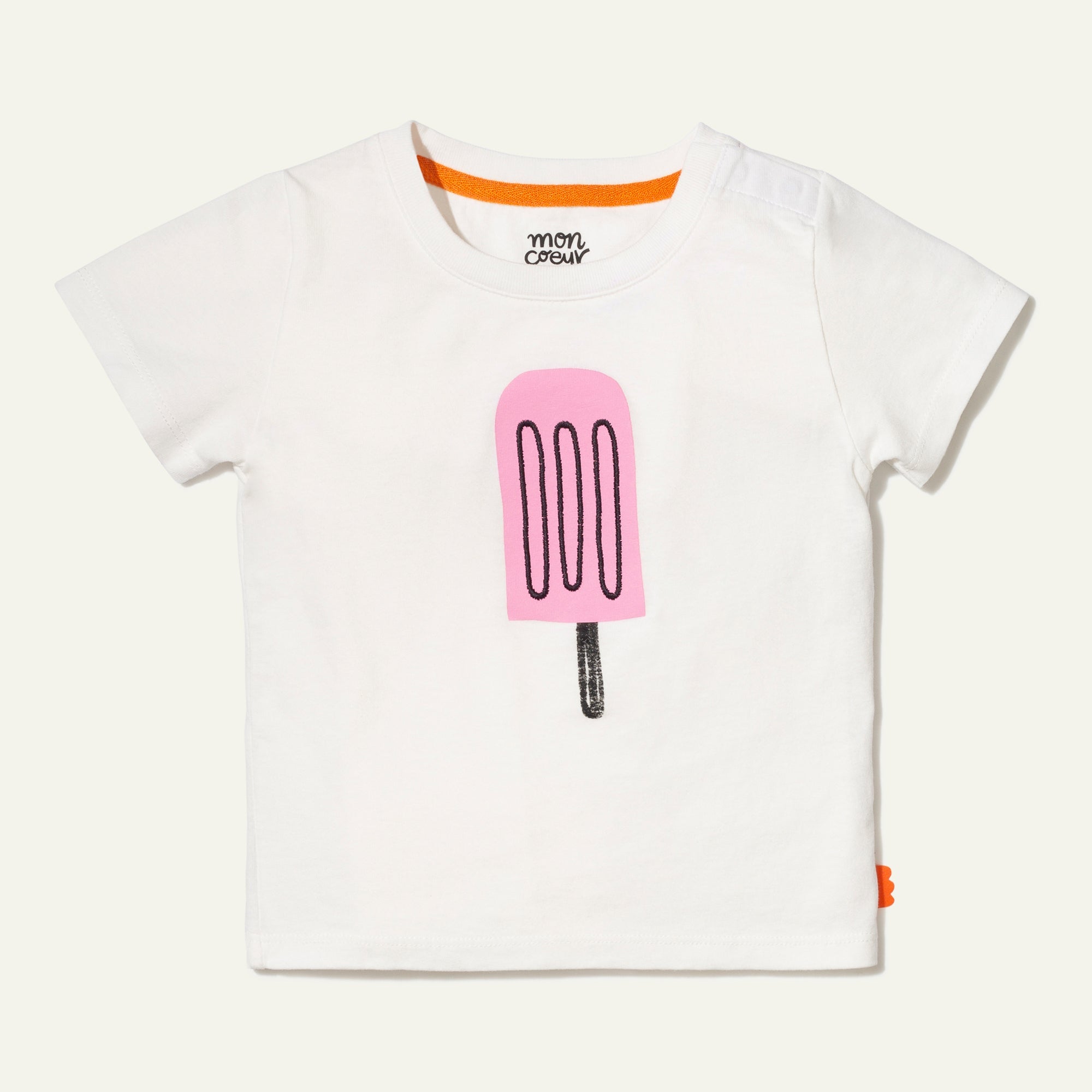 Mon Coeur Recycled Cotton Pink Ice Pop Kid T-Shirt
